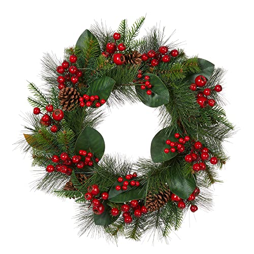 24 Inch Prelit Christmas Wreath Decoration