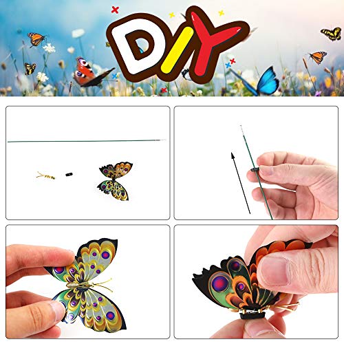 Butterfly Stakes, 50pcs 11.5inch for Garden Decoration