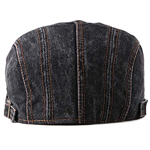 Men's Denim Newsboy Beret Hat Flat Ivy Gatsby Cabbie Driving Cap