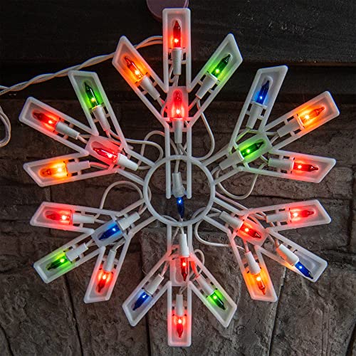 100 Count 8.5FT Connectable Christmas Snowflake Lights