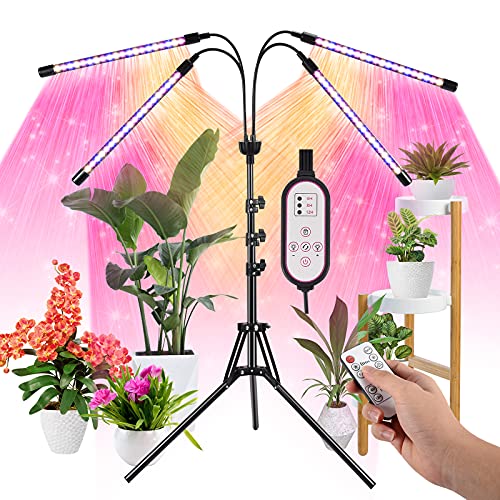 LED Grow Lights for Indoor Plants Full Spectrum Plant Light, 15-60 inches Adjustable Tripod Stand