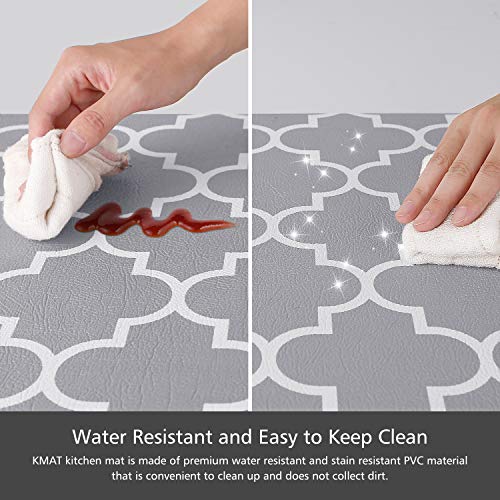 [2 PCS] Kitchen Cushioned Anti-Fatigue Floor Mat, Heavy Duty PVC Ergonomic