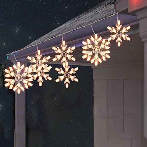 100 Count 8.5FT Connectable Christmas Snowflake Lights