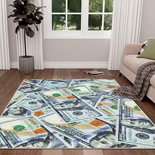 $100 Dollar Bill Area Rug-Multicolor