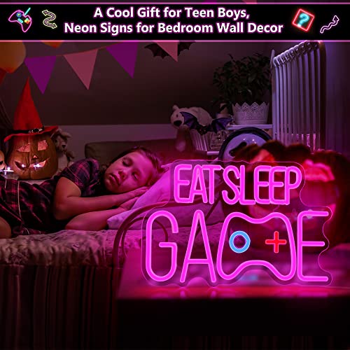 LED Game Neon Sign- EAT SLEEP GAME- Wall Decoration