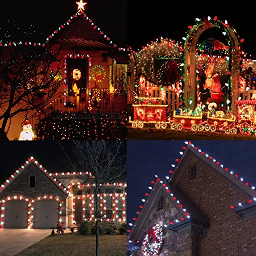 2PK Each 50 LED 49ft Extendable C9 Christmas Lights Decoration