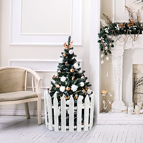 Christmas Tree White Plastic Picket Fence