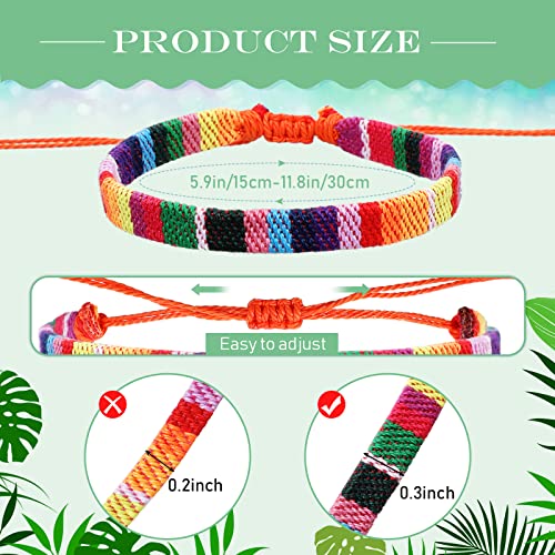 18 Pcs Boho Surfer Bracelet Ankle Adjustable Beaded Anklets Unisex Handmade Braided Bracelet Waterproof