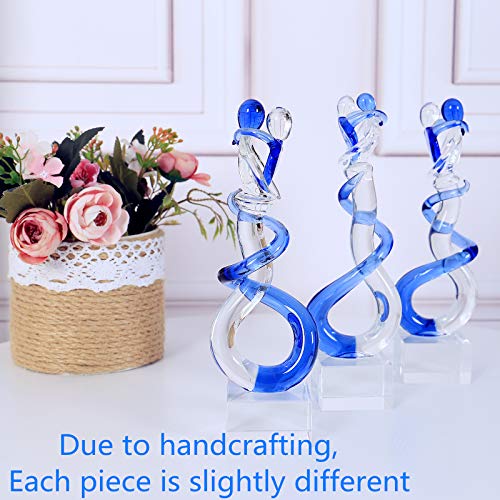 Hand Blown Glass Couple Figurine