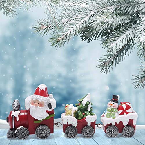 Christmas Train Figurines for Home Decorations