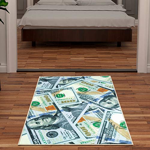 $100 Dollar Bill Area Rug-Multicolor