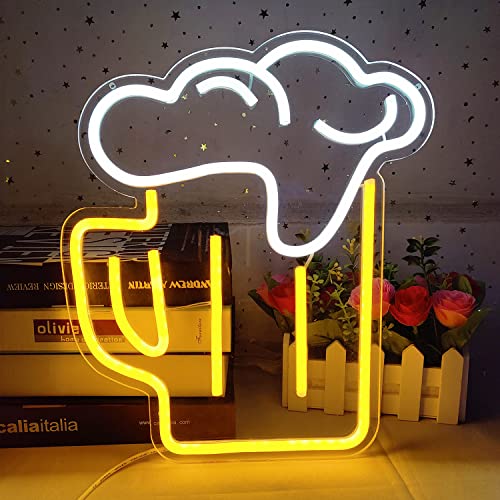 Beer Shaped Neon LED Lights for Wall Decor