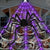 200" Lighted Huge Triangular Spider Web w/ 79" Giant Spider  Halloween Decoration