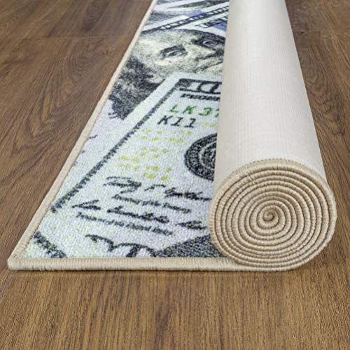 $100 Dollar Bill Area Rug-Multicolor