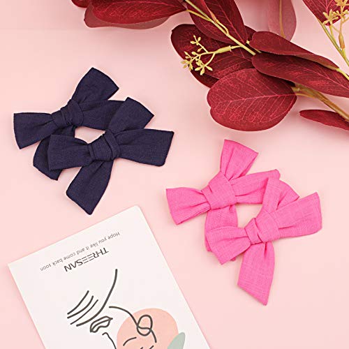 24 PCS Baby Girls Hair Bows Clips 4.5 inch Alligator Clips - One Size