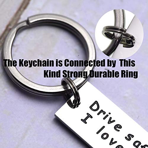 Drive Safe Handsome I Love You Trucker Keychain Gift for Valentines Day