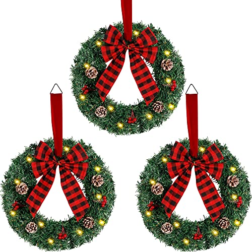 3 Pcs Mini Christmas Wreath Christmas Decoration