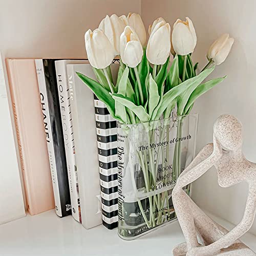 Book Vase for Flowers, Acrylic Clear Book Flower Vase, A Book About Flowers Vase, Unique Home/Bedroom