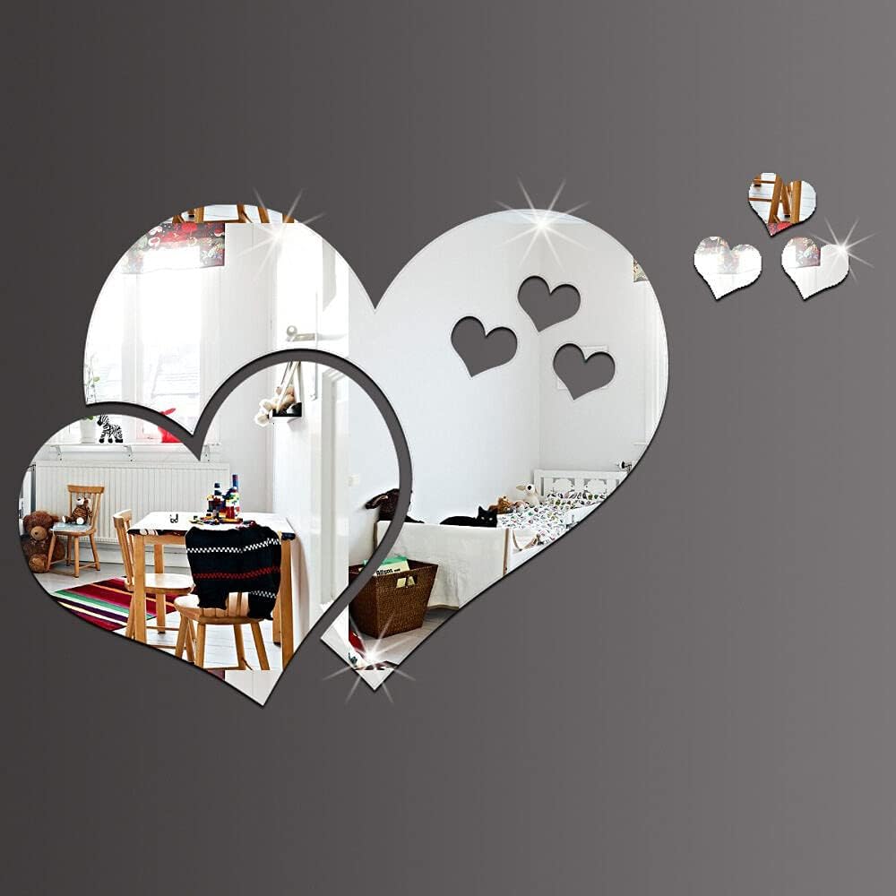 Valentine's Day Wall Decals Removable Decals Heart Mirror Wall