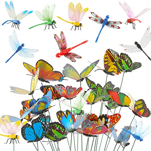 Butterfly Stakes, 50pcs 11.5inch for Garden Decoration