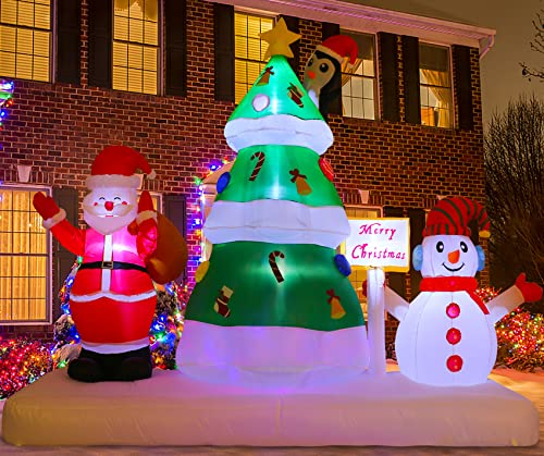 6FT Christmas Inflatables Outdoor Decorations w/ Built in LEDs