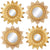 4 Pieces Big Gold Sunburst Wall Mirror for Wall Decoration