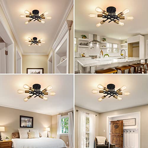 Light Fixtures Ceiling Mount 6 Lights, Modern Semi Flush