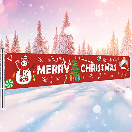 Merry Christmas Banner - Extra Large 10.2 ft x 1.8 ft