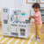 Wooden Play Kitchen w/ Pretend Ice Maker & Play Phone, White