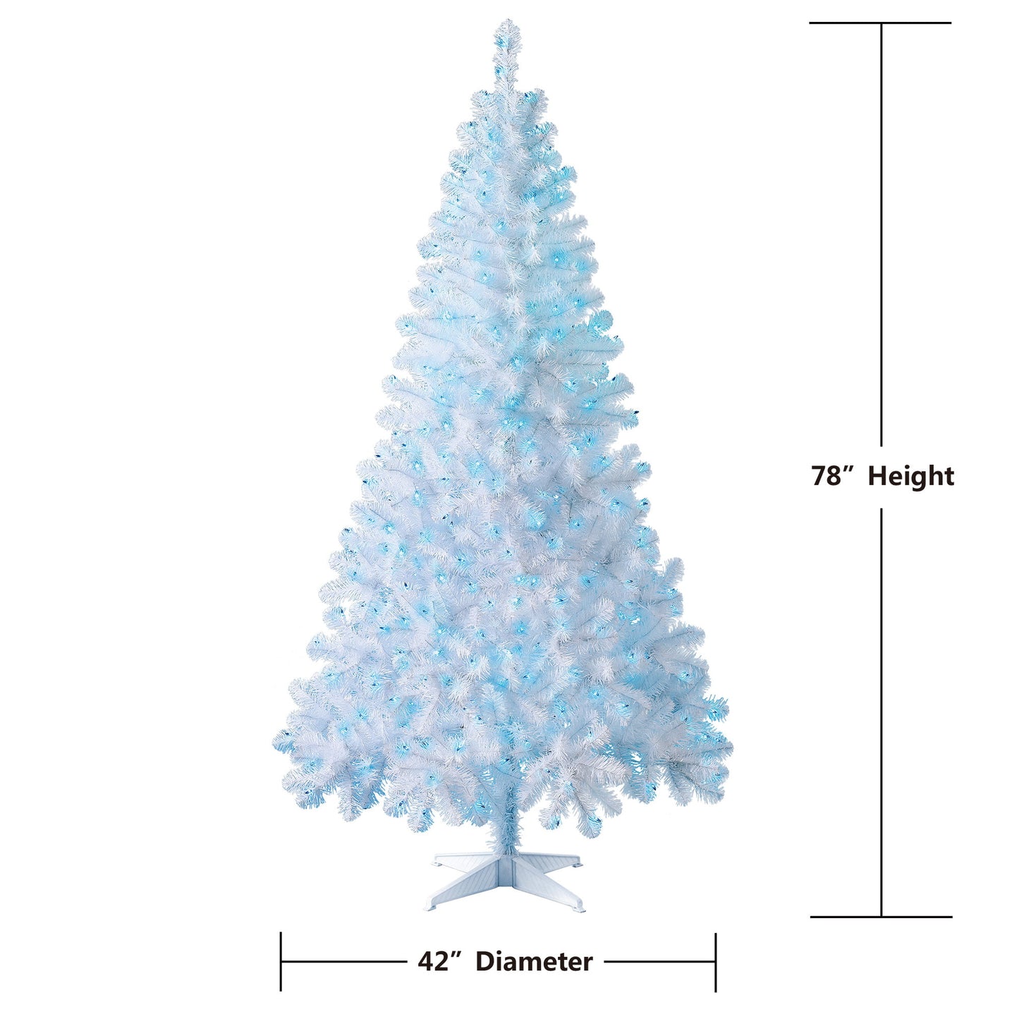 Christmas Time Prelit 300 Incandescent Lights, Madison Pine Artificial Christmas Tree, 6.5'