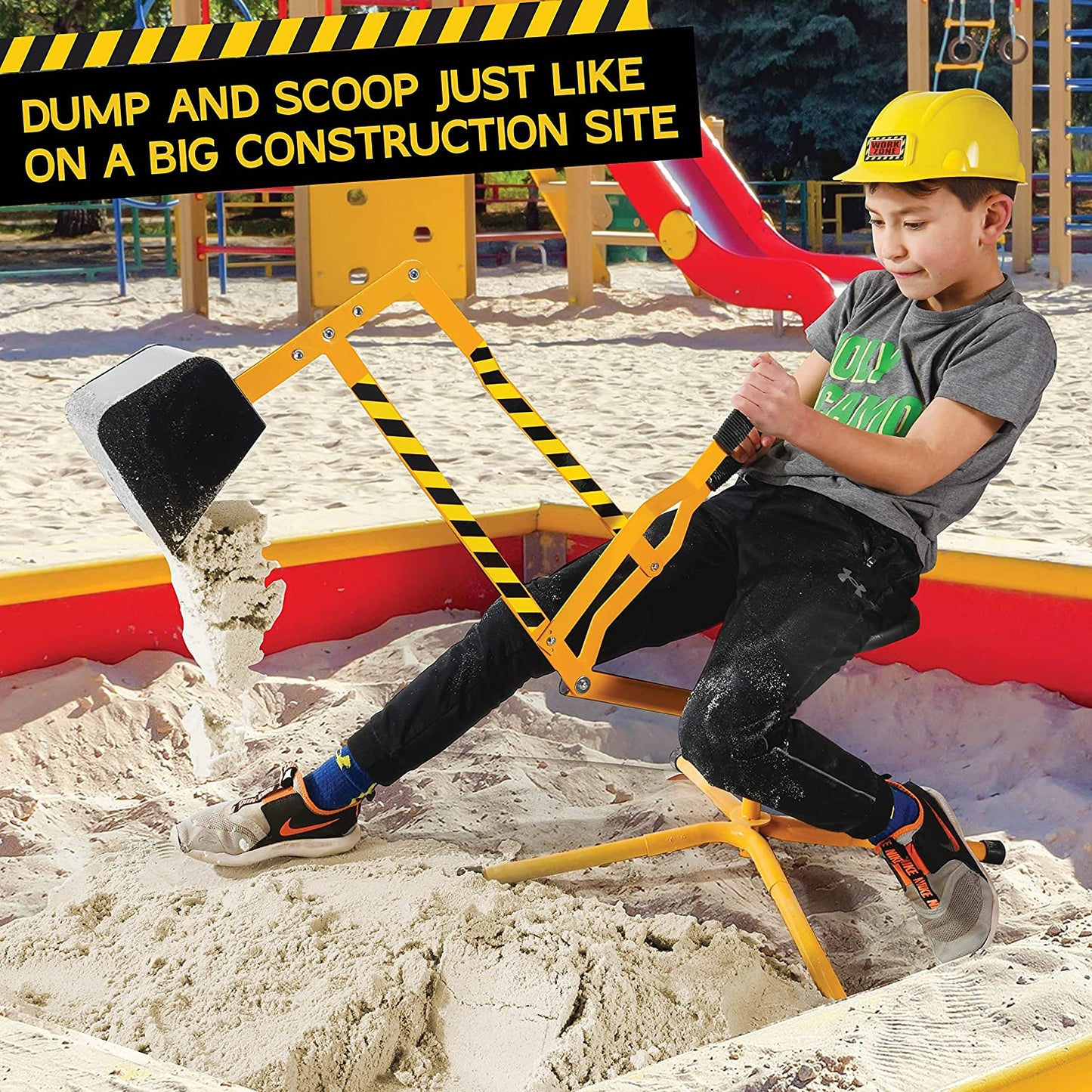 Sand Digger Kids Excavator Construction Ride on Toy