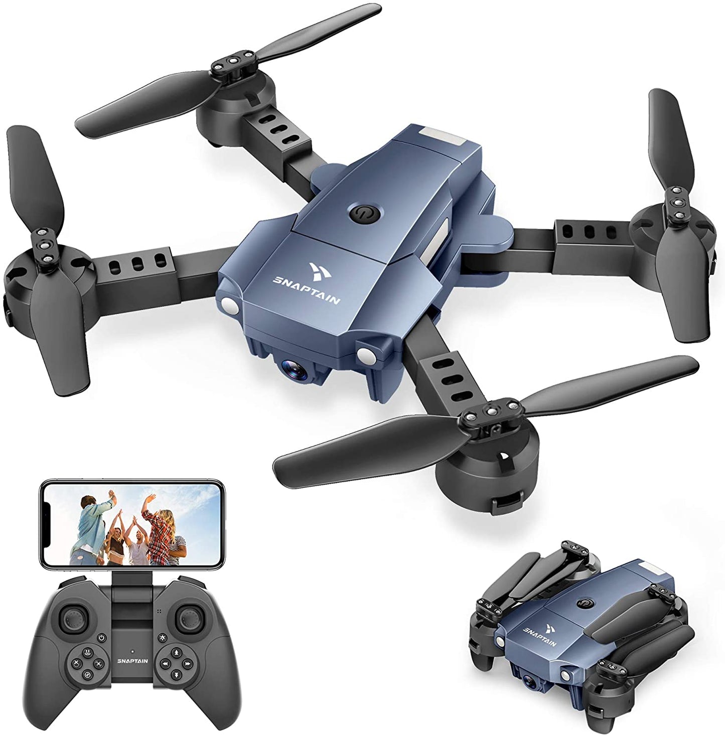 A10 Mini Foldable Drone w/ 1080P HD Camera FPV WiFi RC Quadcopter,Blue