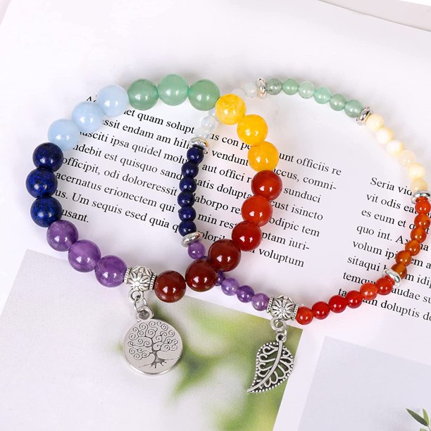 3 Sets Stackable Stretch Bracelets Multi-color Boho Jewelry Hippie Bracelets Bohemian Bracelet Set