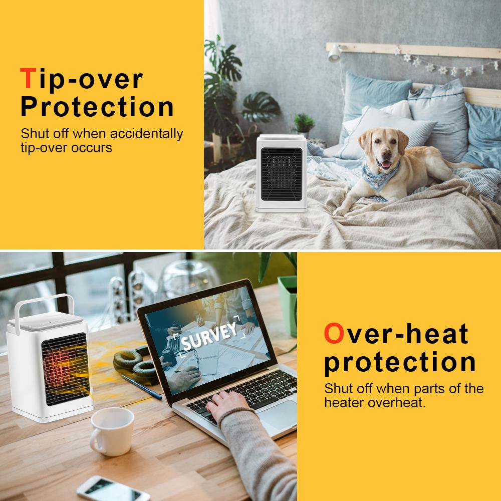 Portable Air Conditioner, Rechargeable Anti-Leak w/ 3-Speed Mode LED Display