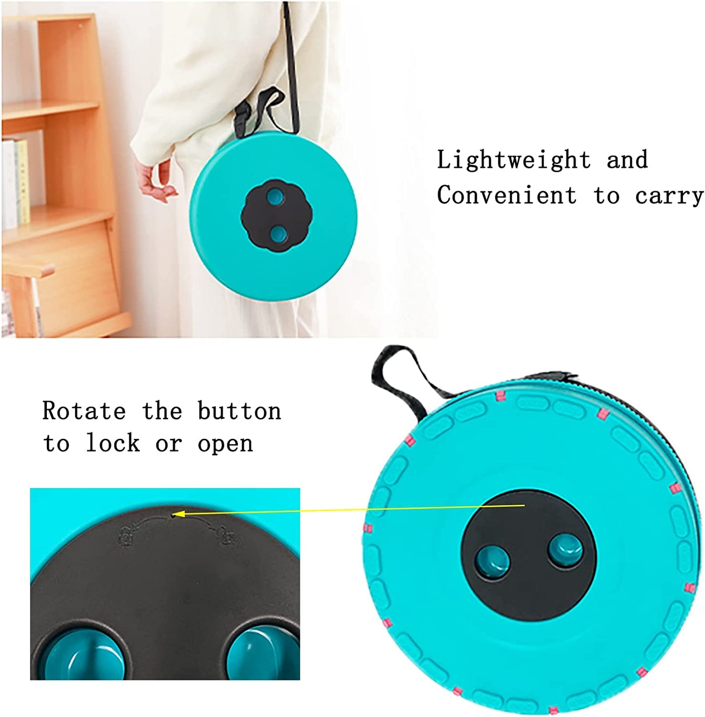 Lightweight Folding Stool Upgraded Collapsible, Retractable Stool w/ Load Capacity 400lbs