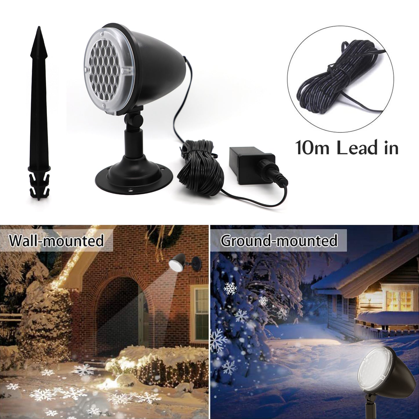 2 Pack Christmas Snowfall Projector Lights