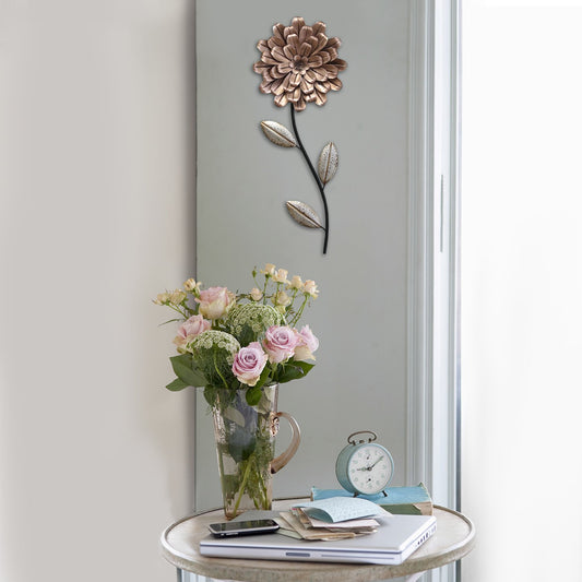 Romantic Flower Stem Wall Sculpture for Home Decoration