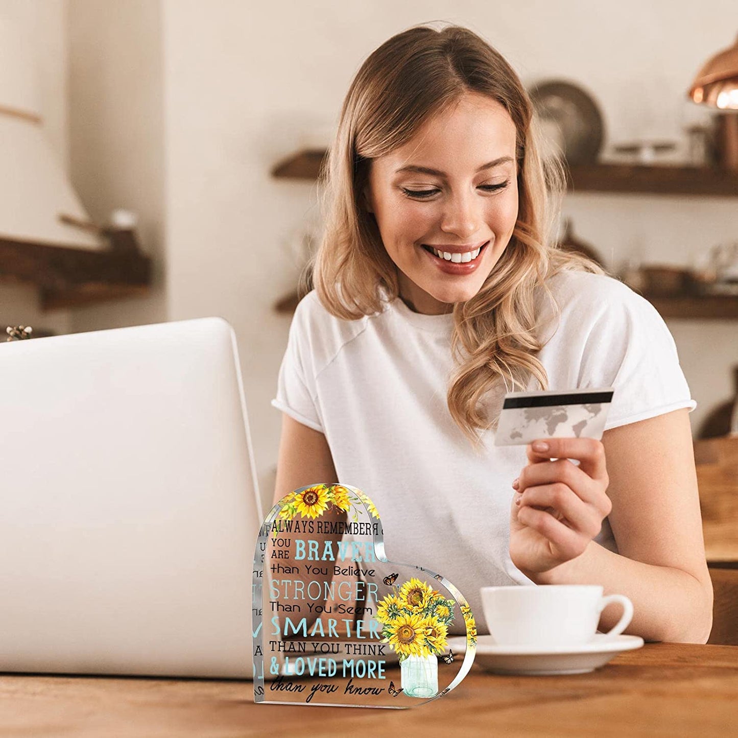 Acrylic Heart Inspirational Gift for Women