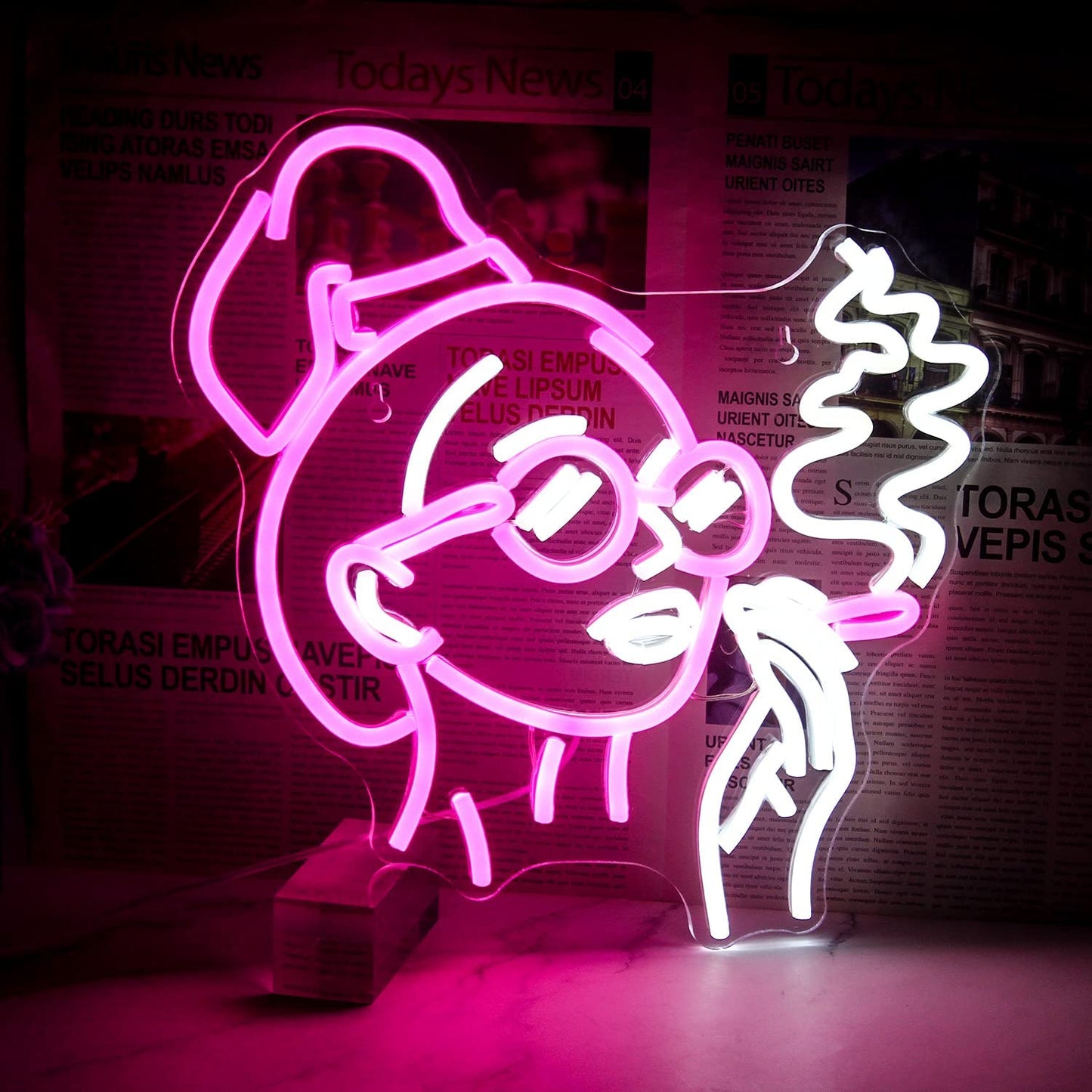 Smoking Woman Neon Signs for Wall Decoration - Bad Bitch Cave LED Light