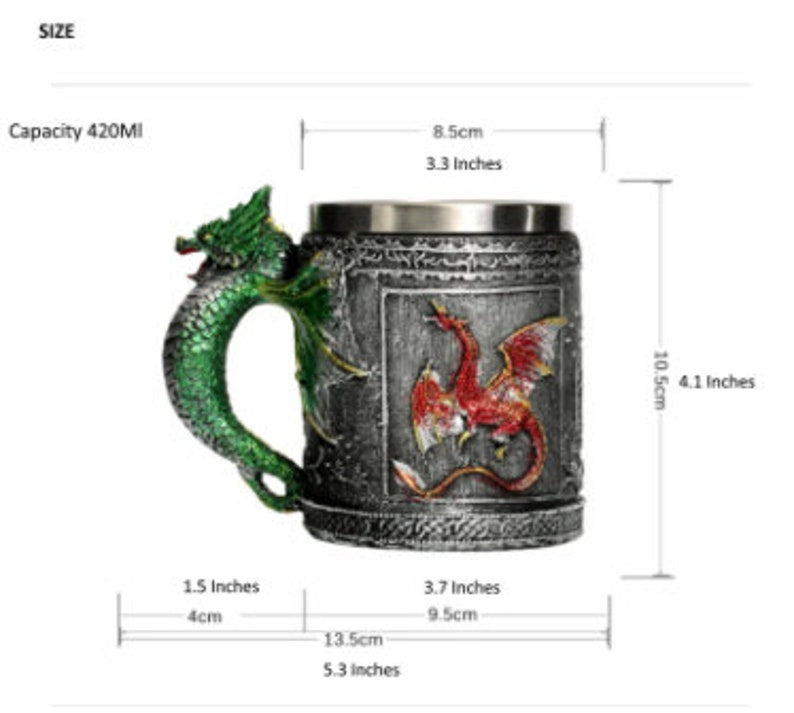 Royal Dragon Mug Serpent Medieval Collectible