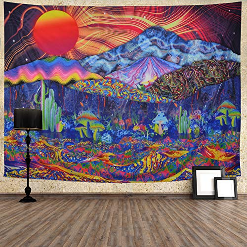 Colorful Tapestry Hippie Waves Abstract Wall Decoration