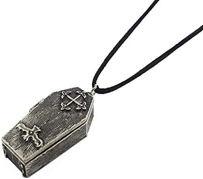 Punk Style Cool Mens Women Stainless Steel Skeleton Skull Coffin Pendant Necklace