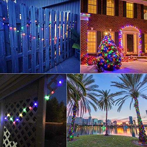 Solar String Lights 60 Led 35.6 Feet Crystal Globe  w/ 8 Lighting Modes