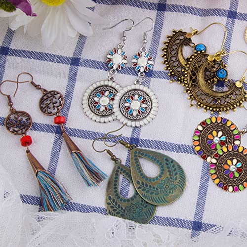 20 Pairs Bohemian Earrings Vintage Set for Women