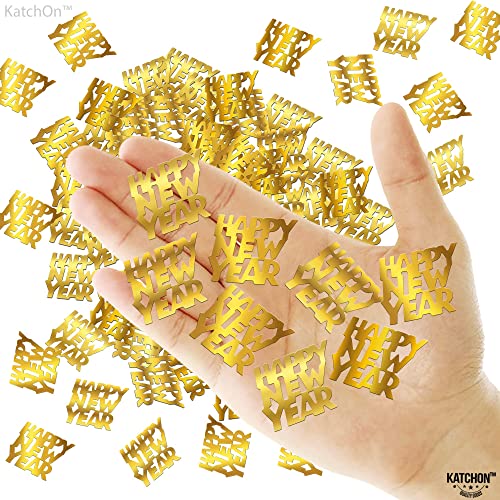 Gold 2022 Happy New Year Confetti - 1.8 Ounce | Shinny