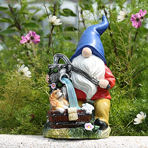 Garden Gnomes Outdoor Solar Figurine Lawn Patio Yard Funny Large Decor