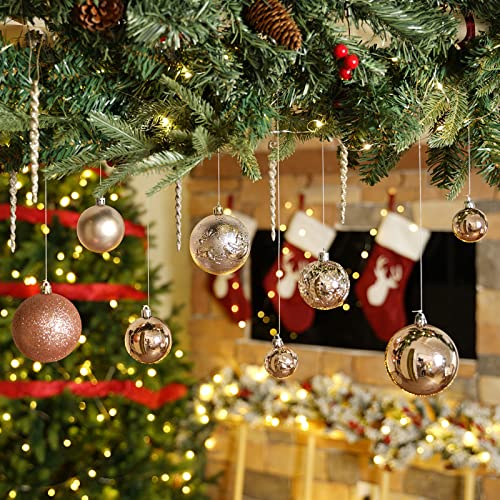 45pcs Christmas Ball Ornaments for Christmas Trees Decorations