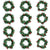 12 Pcs Christmas Candle Rings Wreath