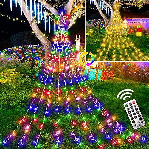 344 LED 8 Modes Christmas Decorations Waterfall Lights