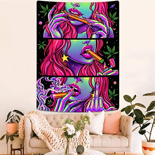 Cool Blacklight Uv Playboy Wall Tapestry for Trippy Bedroom Accessorie DANNY S HOME GOODS